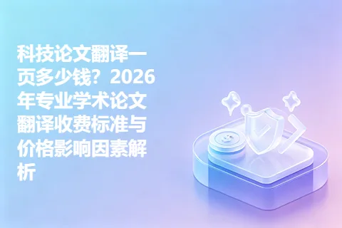 科技论文翻译一页多少钱？2026年专业学术论文翻译收费标准与价格影响因素解析