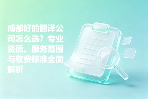 成都好的翻译公司怎么选?专业资质、服务范围与收费标准全面解析