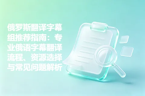 俄罗斯翻译字幕组推荐指南：专业俄语字幕翻译流程、资源选择与常见问题解析
