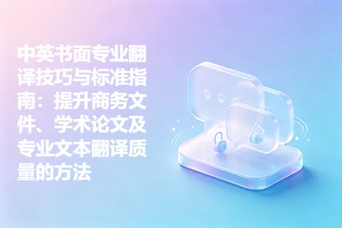 中英书面专业翻译技巧与标准指南：提升商务文件、学术论文及专业文本翻译质量的方法