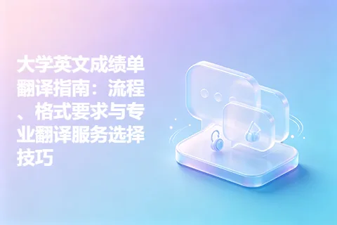 大学英文成绩单翻译指南：流程、格式要求与专业翻译服务选择技巧