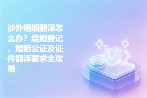 涉外婚姻翻译怎么办？结婚登记、婚姻公证及证件翻译要求全攻略