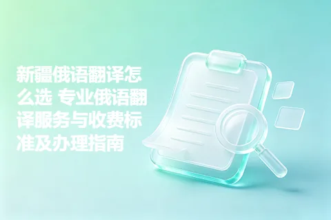 新疆俄语翻译怎么选 专业俄语翻译服务与收费标准及办理指南