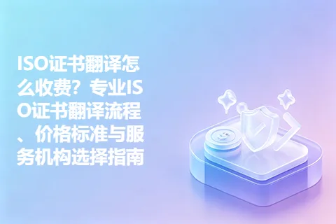 ISO证书翻译怎么收费？专业ISO证书翻译流程、价格标准与服务机构选择指南