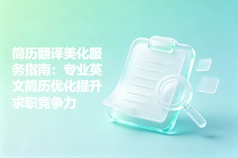 简历翻译美化服务指南：专业英文简历优化提升求职竞争力