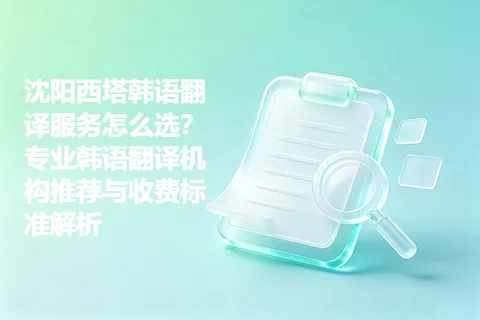 沈阳西塔韩语翻译服务怎么选？专业韩语翻译机构推荐与收费标准解析