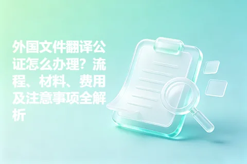 外国文件翻译公证怎么办理？流程、材料、费用及注意事项全解析