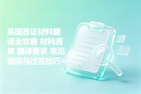 英国签证材料翻译全攻略 材料清单 翻译要求 常见错误与过签技巧