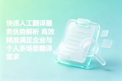 快速人工翻译服务优势解析 高效精准满足企业与个人多场景翻译需求