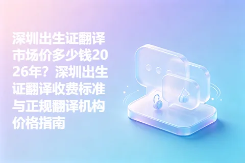 深圳出生证翻译市场价多少钱2026年？深圳出生证翻译收费标准与正规翻译机构价格指南