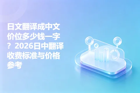 日文翻译成中文价位多少钱一字？2026日中翻译收费标准与价格参考