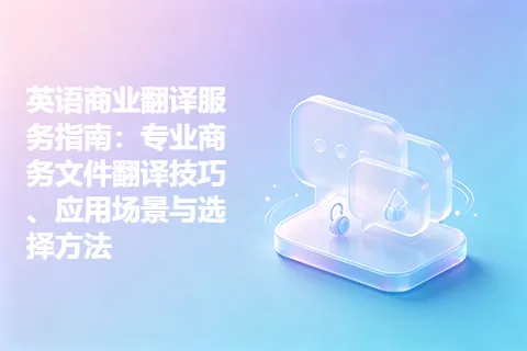 英语商业翻译服务指南：专业商务文件翻译技巧、应用场景与选择方法