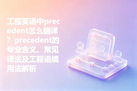 工程英语中precedent怎么翻译？precedent的专业含义、常见译法及工程语境用法解析