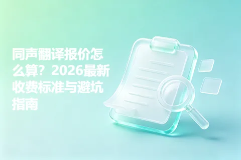 同声翻译报价怎么算？2026最新收费标准与避坑指南