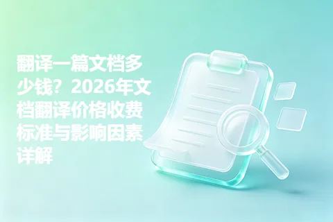 翻译一篇文档多少钱？2026年文档翻译价格收费标准与影响因素详解