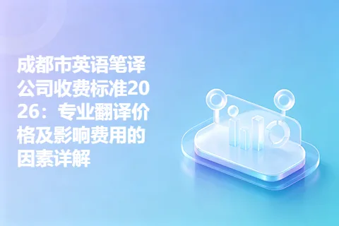 成都市英语笔译公司收费标准2026：专业翻译价格及影响费用的因素详解