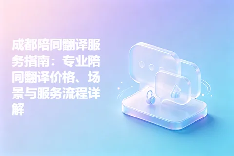 成都陪同翻译服务指南：专业陪同翻译价格、场景与服务流程详解