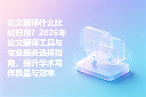 论文翻译什么比较好用？2026年论文翻译工具与专业服务选择指南，提升学术写作质量与效率