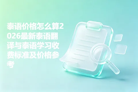 泰语价格怎么算2026最新泰语翻译与泰语学习收费标准及价格参考