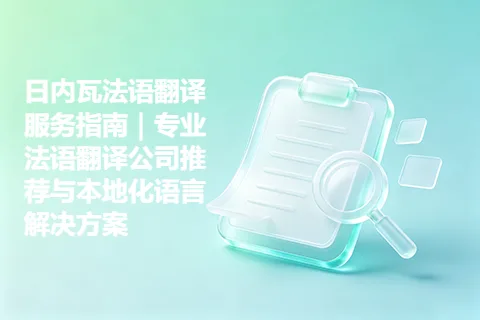 日内瓦法语翻译服务指南｜专业法语翻译公司推荐与本地化语言解决方案