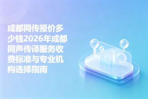 成都同传报价多少钱2026年成都同声传译服务收费标准与专业机构选择指南