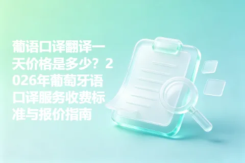 葡语口译翻译一天价格是多少？2026年葡萄牙语口译服务收费标准与报价指南