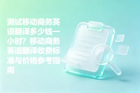 测试移动商务英语翻译多少钱一小时？移动商务英语翻译收费标准与价格参考指南