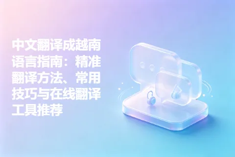 中文翻译成越南语言指南：精准翻译方法、常用技巧与在线翻译工具推荐