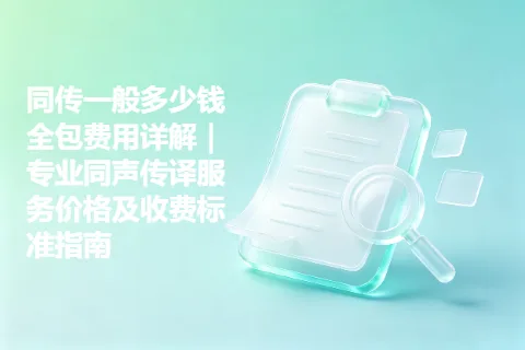 同传一般多少钱全包费用详解｜专业同声传译服务价格及收费标准指南