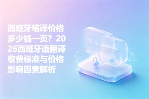 西班牙笔译价格多少钱一页？2026西班牙语翻译收费标准与价格影响因素解析