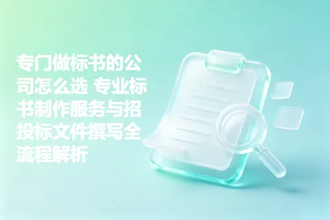 专门做标书的公司怎么选 专业标书制作服务与招投标文件撰写全流程解析