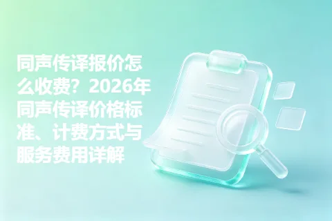 同声传译报价怎么收费？2026年同声传译价格标准、计费方式与服务费用详解