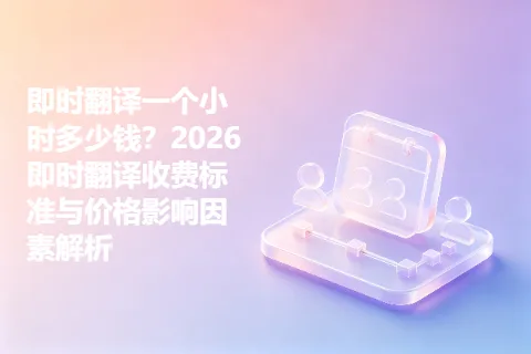 即时翻译一个小时多少钱？2026即时翻译收费标准与价格影响因素解析