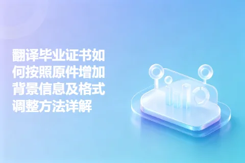 翻译毕业证书如何按照原件增加背景信息及格式调整方法详解