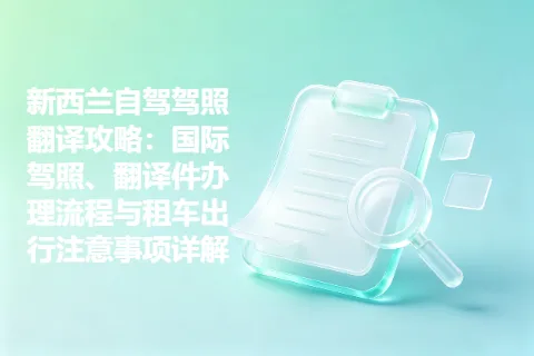 新西兰自驾驾照翻译攻略：国际驾照、翻译件办理流程与租车出行注意事项详解