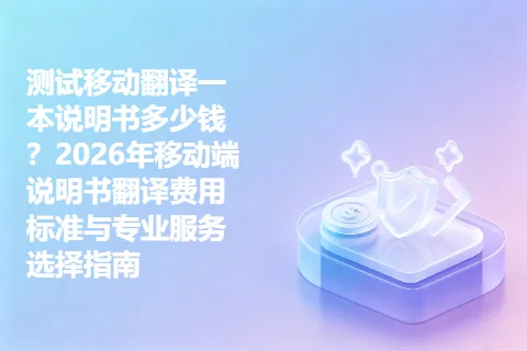 测试移动翻译一本说明书多少钱？2026年移动端说明书翻译费用标准与专业服务选择指南