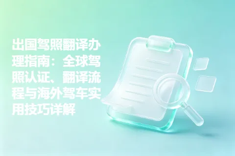 出国驾照翻译办理指南：全球驾照认证、翻译流程与海外驾车实用技巧详解