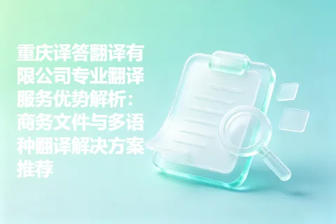 重庆译答翻译有限公司专业翻译服务优势解析：商务文件与多语种翻译解决方案推荐