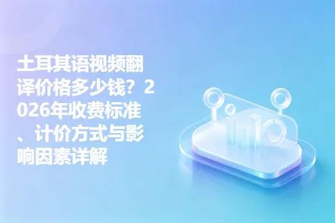 土耳其语视频翻译价格多少钱？2026年收费标准、计价方式与影响因素详解
