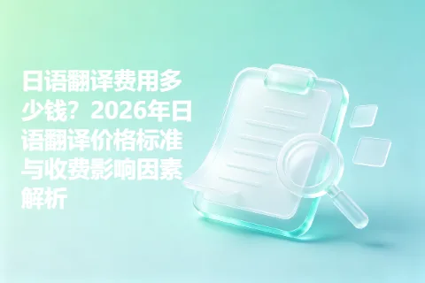 日语翻译费用多少钱？2026年日语翻译价格标准与收费影响因素解析
