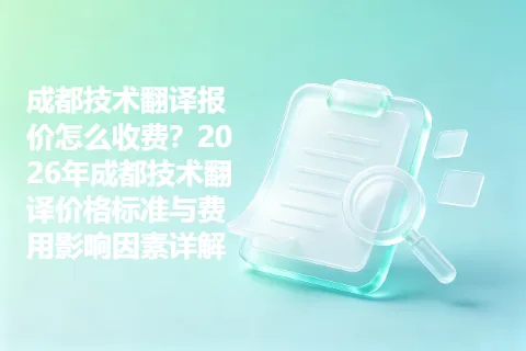 成都技术翻译报价怎么收费？2026年成都技术翻译价格标准与费用影响因素详解