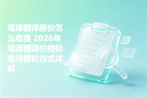 笔译翻译报价怎么收费 2026年笔译翻译价格标准与报价方式详解