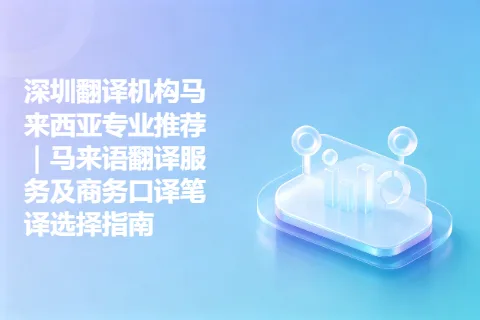 深圳翻译机构马来西亚专业推荐｜马来语翻译服务及商务口译笔译选择指南