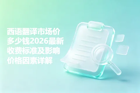 西语翻译市场价多少钱2026最新收费标准及影响价格因素详解