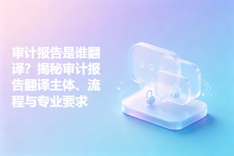 审计报告是谁翻译？揭秘审计报告翻译主体、流程与专业要求