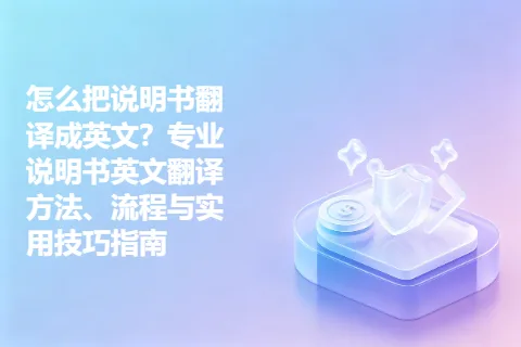 怎么把说明书翻译成英文？专业说明书英文翻译方法、流程与实用技巧指南