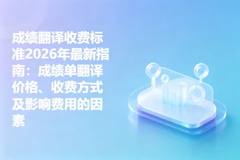 成绩翻译收费标准2026年最新指南：成绩单翻译价格、收费方式及影响费用的因素