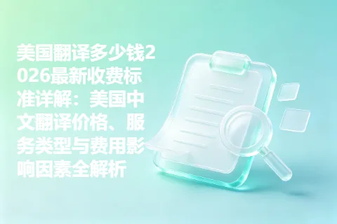 美国翻译多少钱2026最新收费标准详解：美国中文翻译价格、服务类型与费用影响因素全解析