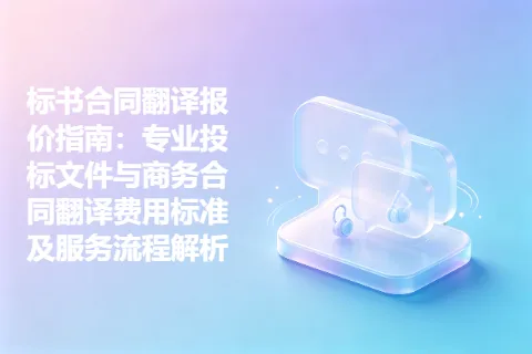 标书合同翻译报价指南：专业投标文件与商务合同翻译费用标准及服务流程解析