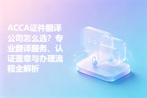 ACCA证件翻译公司怎么选？专业翻译服务、认证盖章与办理流程全解析